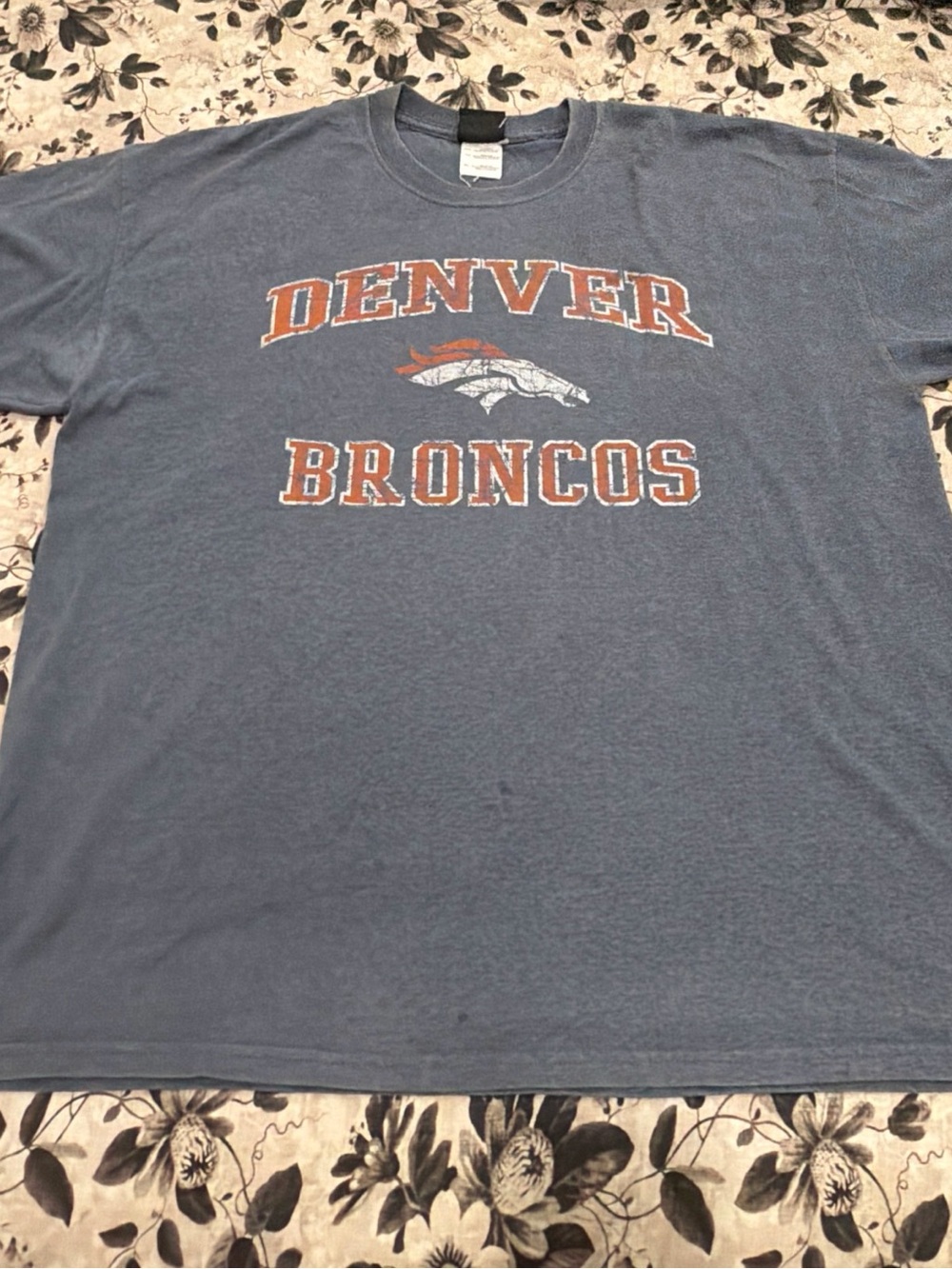 Denver Broncos Short Sleeve Graphic T-Shirt - Slate Blue